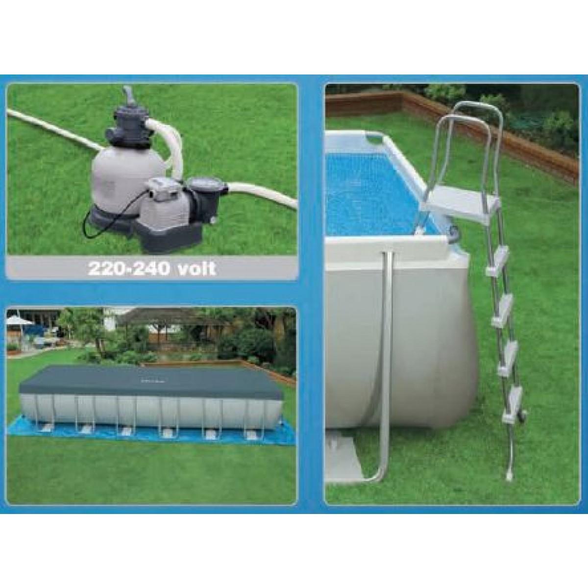 Piscina intex 28362 ultraframe rettangolare misura 732 x 366 x 132 ...