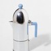 Caffettiera espresso Alessi alluminio manico azzurro tz.1