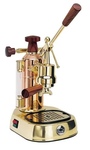 Macchina caffè La Pavoni Europiccola rame ottone impugnature in legno