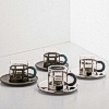Set due tazze caffè Alessi con piatto