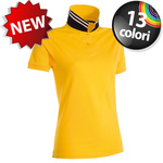 Polo donna Reverse Lady con colletto ricamato a contrasto