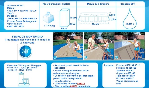 Schema montaggio piscina bestway